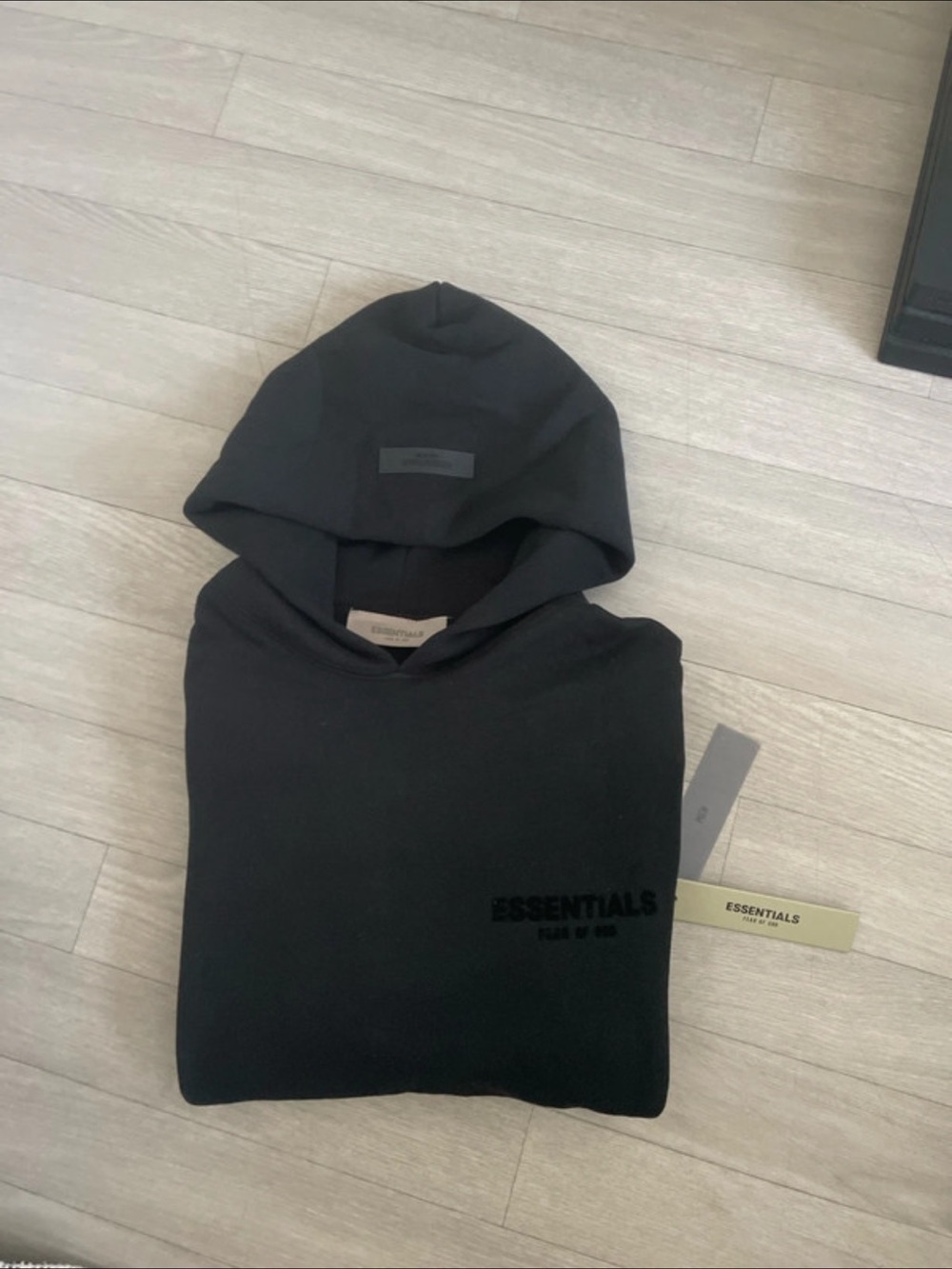 ESSENTIALS Men’s Black Pullover Hoodie